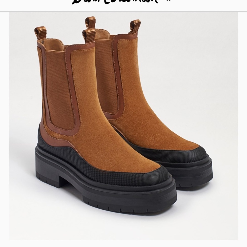 Sam Edelman Tan and Black Lulia Boots